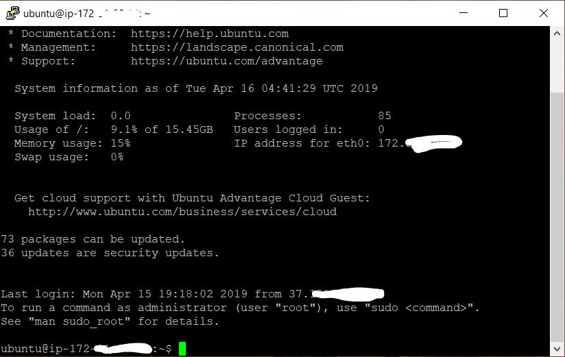 Successful connection